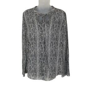 THEORY 100% Silk Snake Skin  Print Blouse Size S